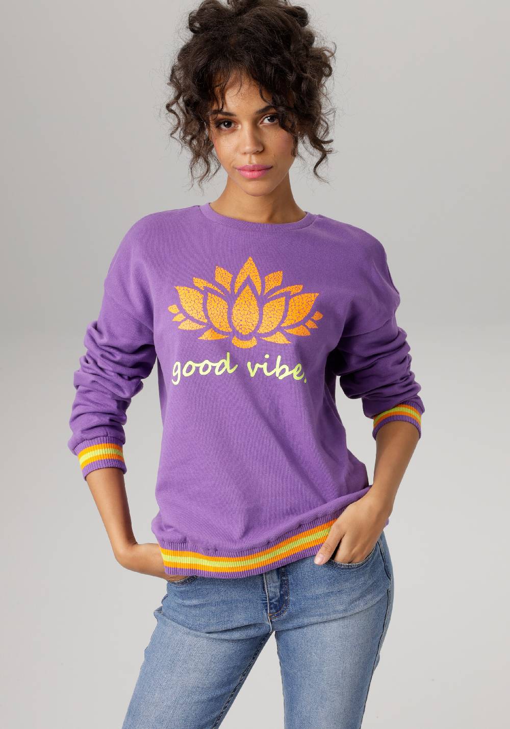 Aniston CASUAL Sweatshirt in Purple Online Outlet