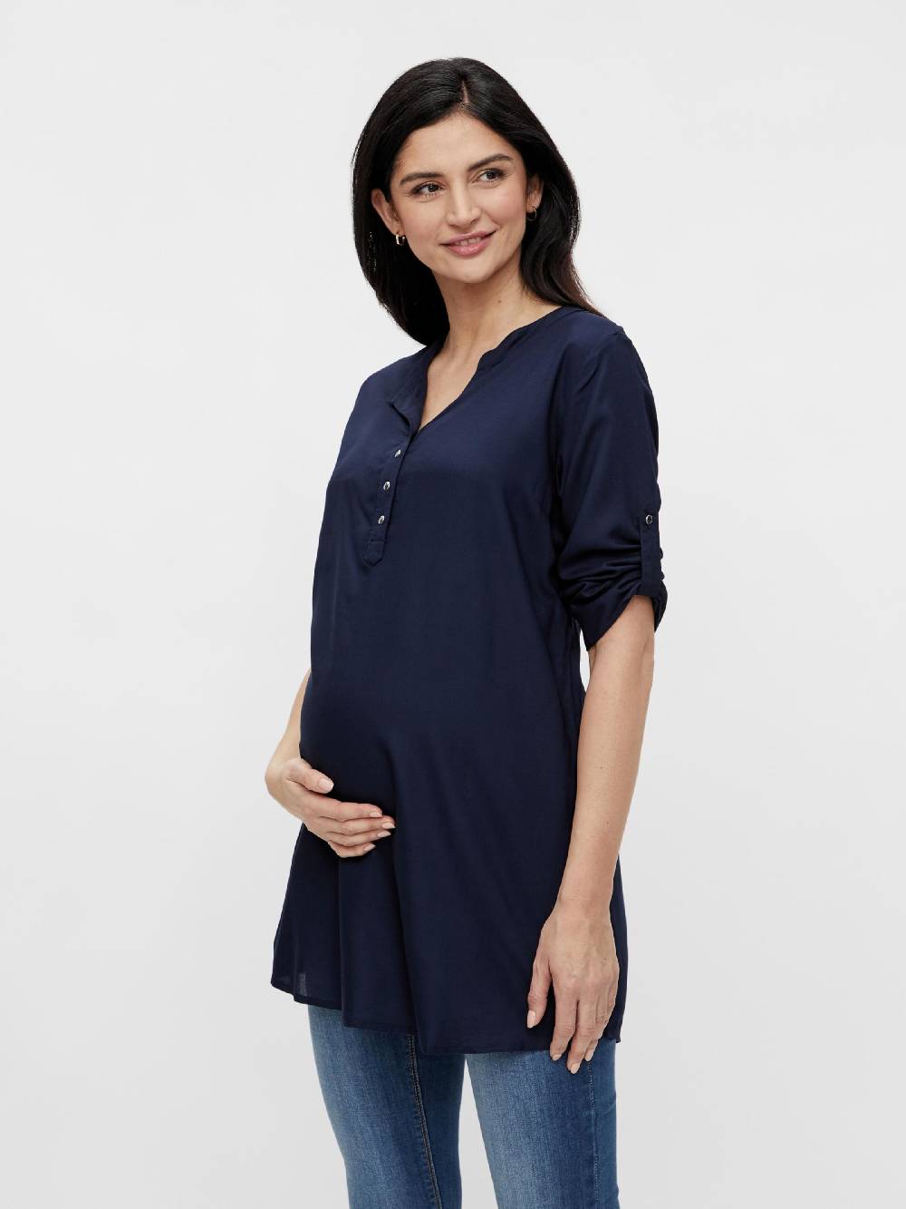 MAMALICIOUS Tunic 'Mercy' in Dark Blue Sonderangebot der Fabrik