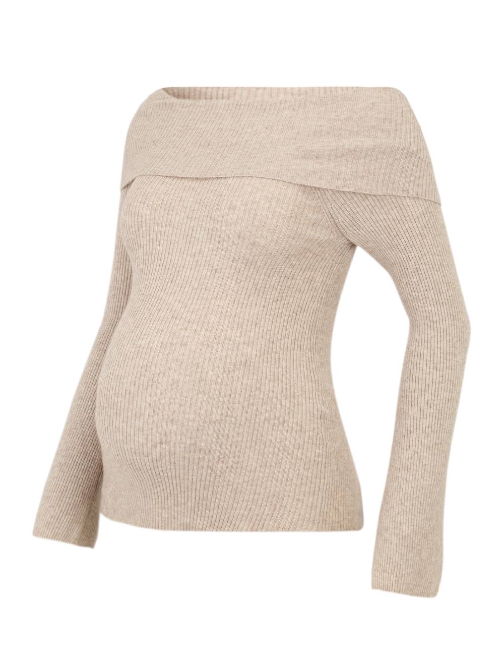 Only Maternity Sweater 'OLMJAYDEN' in Light Brown Bis zu 55% Rabatt