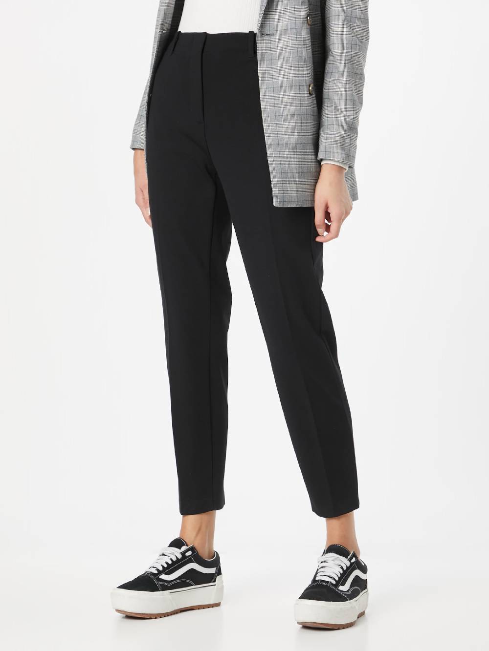 TAIFUN Slim fit Pleated Pants in Black Begrenzt auf 3 Tage