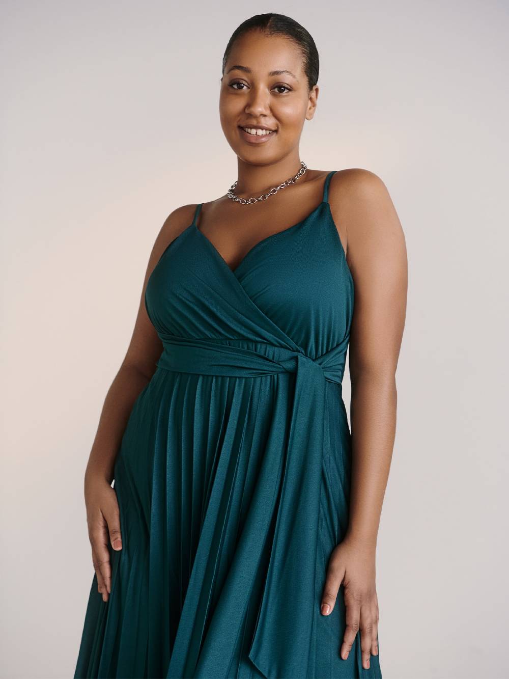 Guido Maria Kretschmer Curvy Dress in Emerald Kostenloser Versand