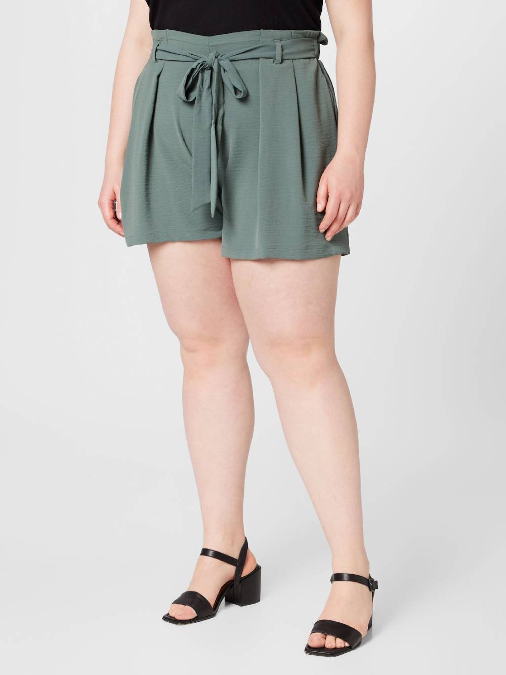 ABOUT YOU Curvy Loose fit Pleat-Front Pants 'Lia' in Pastel Green Limitierter Zeitrabatt