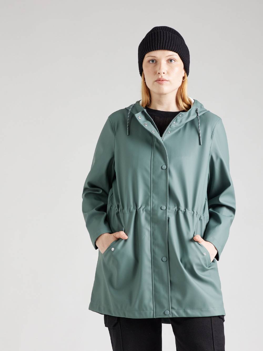 Vero Moda Curve Performance Jacket 'VMMALOU' in Dark Green Jubiläumsangebot