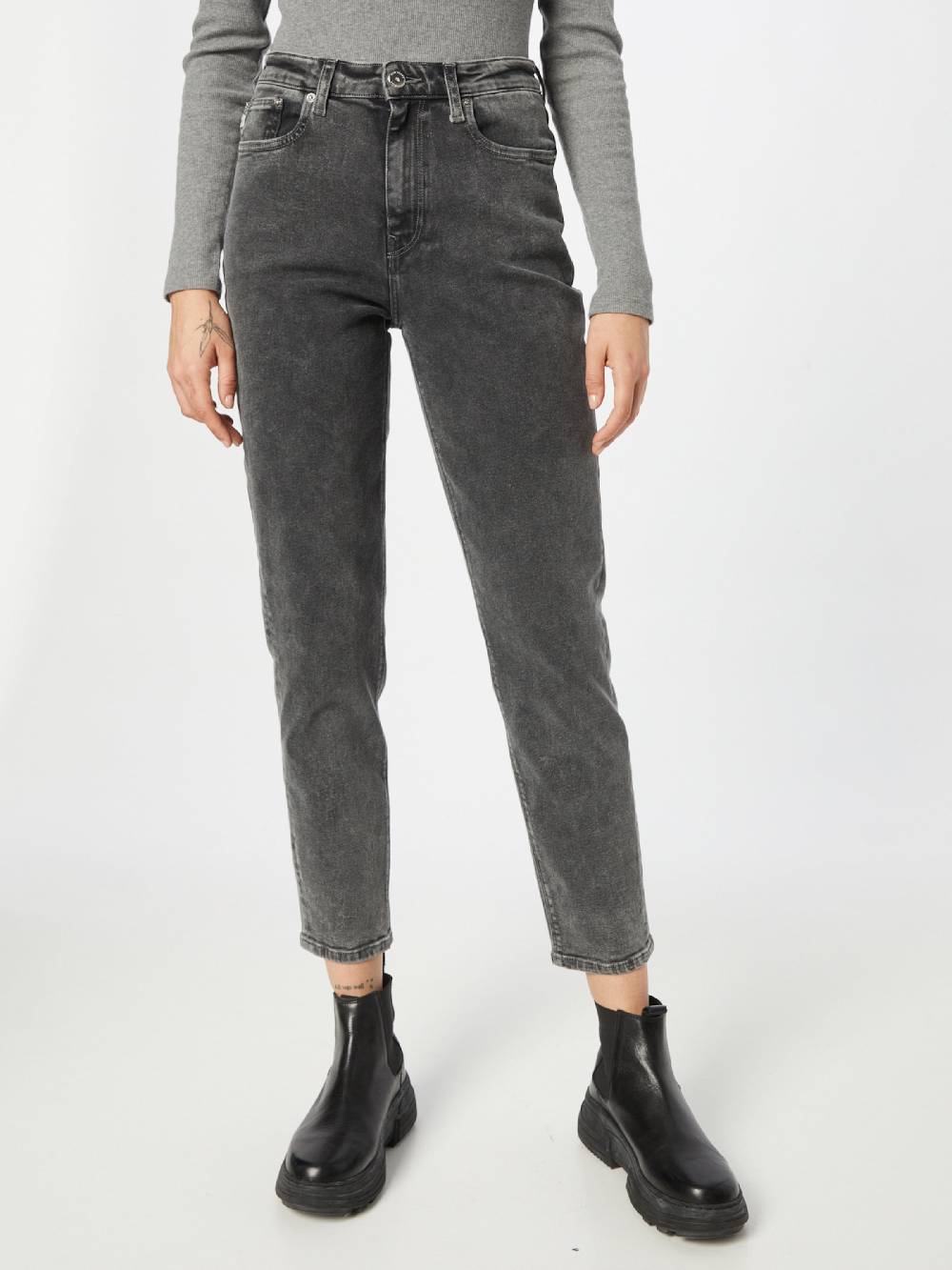 MUD Jeans Regular Jeans in Black Denim Kostenlose Rückgabe