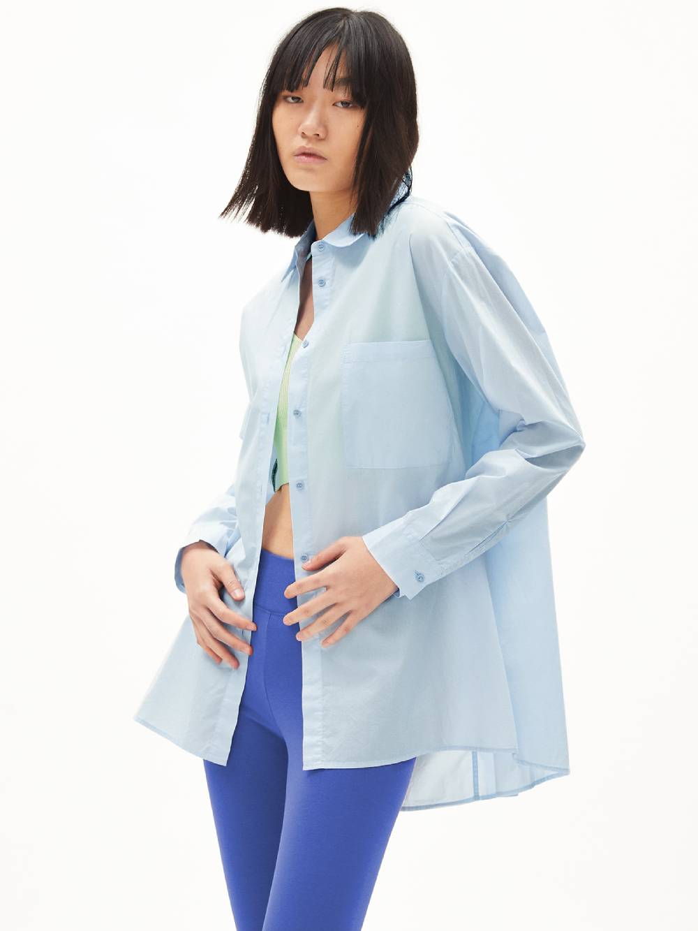 ARMEDANGELS Blouse 'Ealga' in Pastel Blue Discount Store für neue Produkte