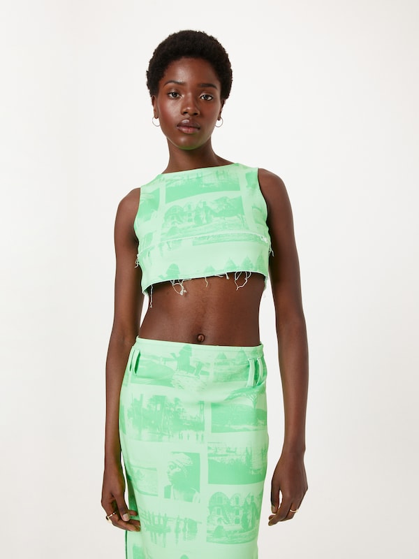 Rebirth Studios Top 'Pamela' in Mint, Jade Schlussverkauf
