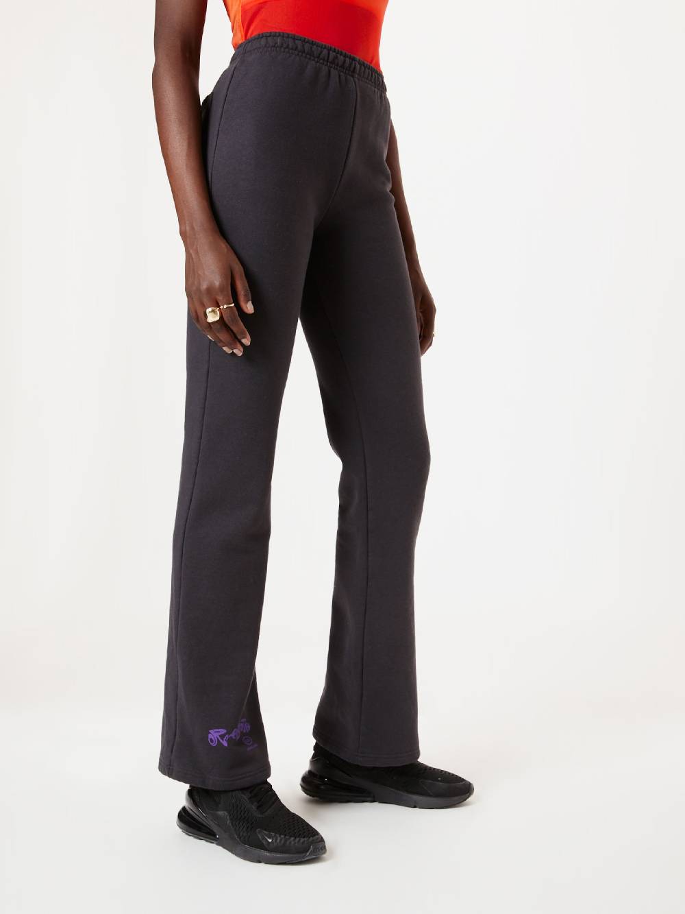 Rebirth Studios Flared Pants 'Peter' in Dark Grey Blitzverkäufe