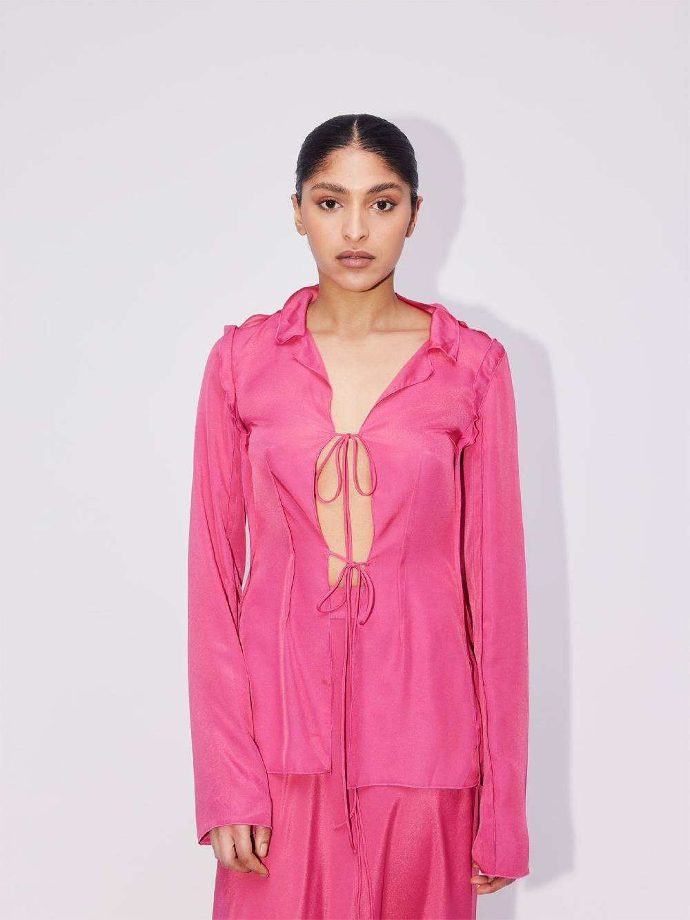 ABOUT YOU REBIRTH STUDIOS Blouse 'SUNSET' in Pink Black Friday