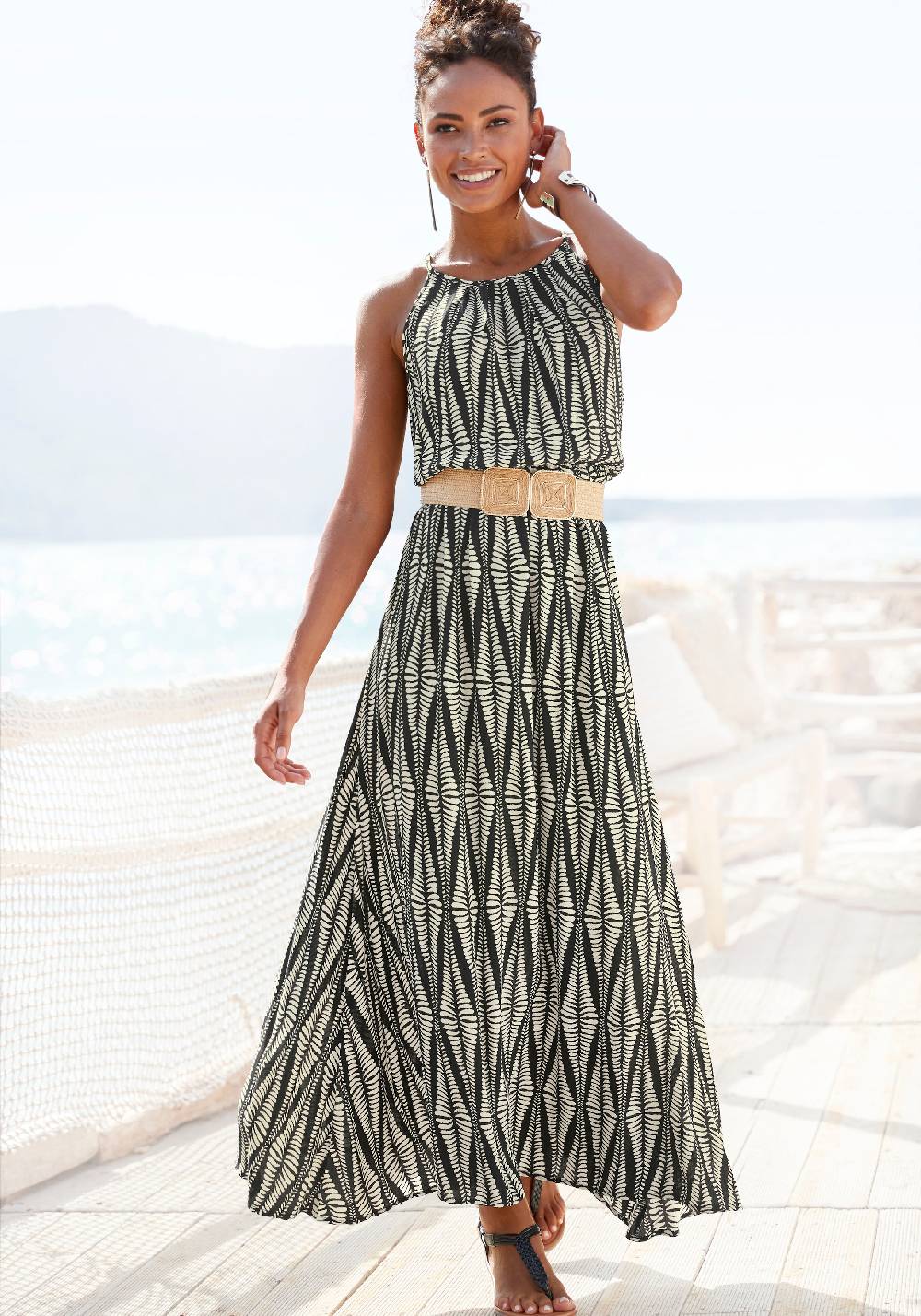 LASCANA Summer Dress in Sand Lagerräumung