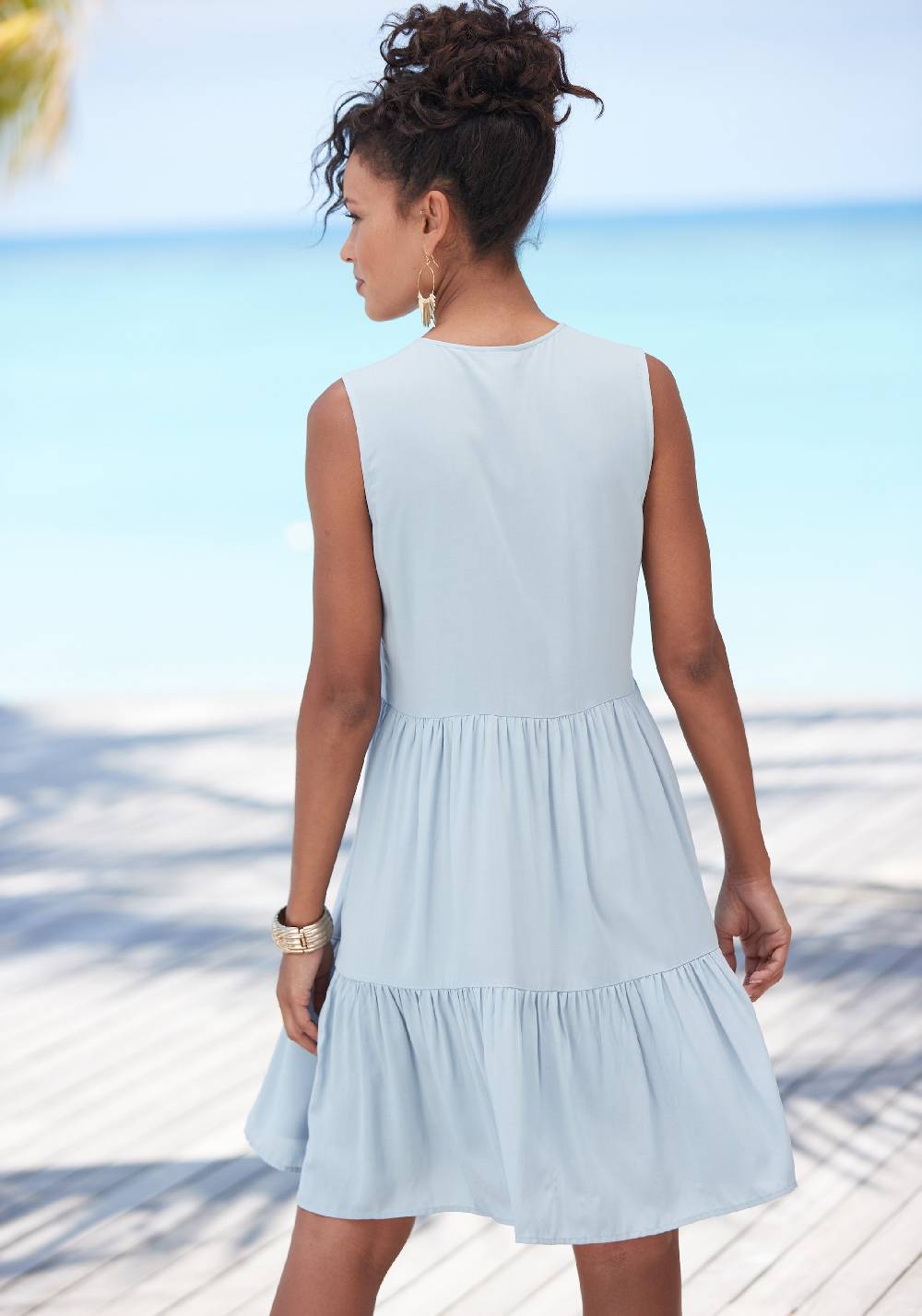 LASCANA Summer Dress in Pastel Blue Online Outlet