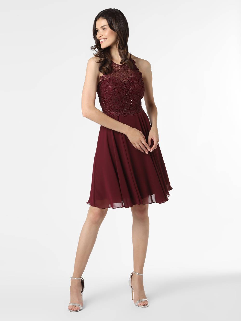 Marie Lund Cocktail Dress in Bordeaux 50% Rabatt mit kostenlosem Versand