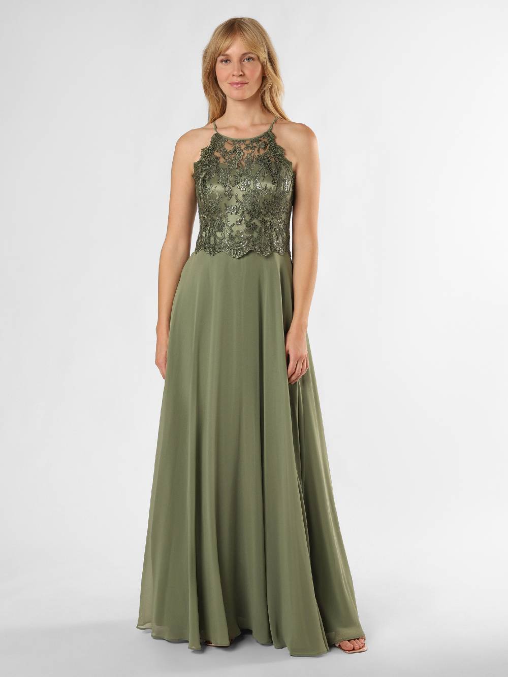 Vera Mont Evening Dress in Reed Flash Sale