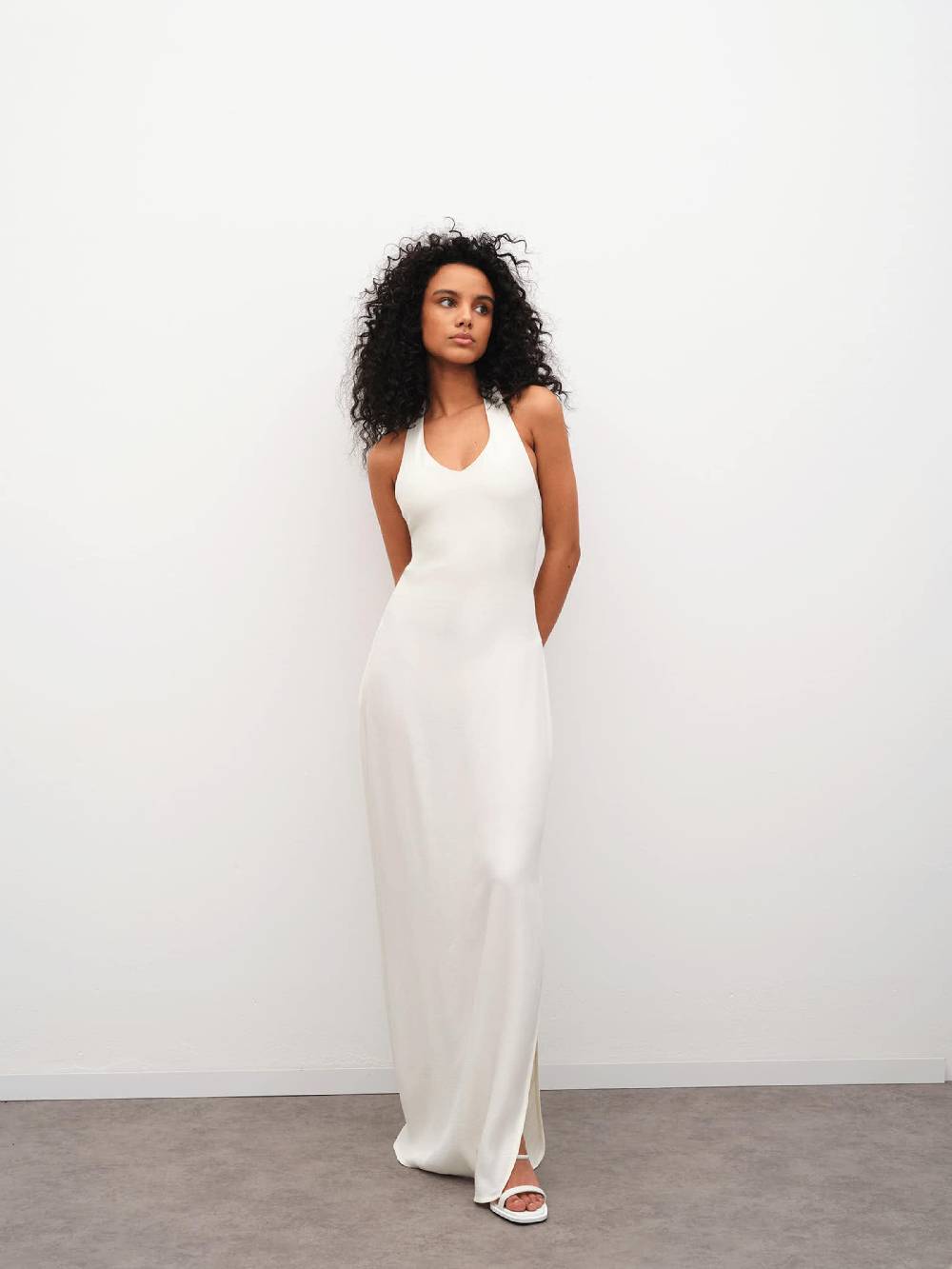 RÆRE by Lorena Rae Evening Dress 'Pina' in Off White Weihnachtsangebot