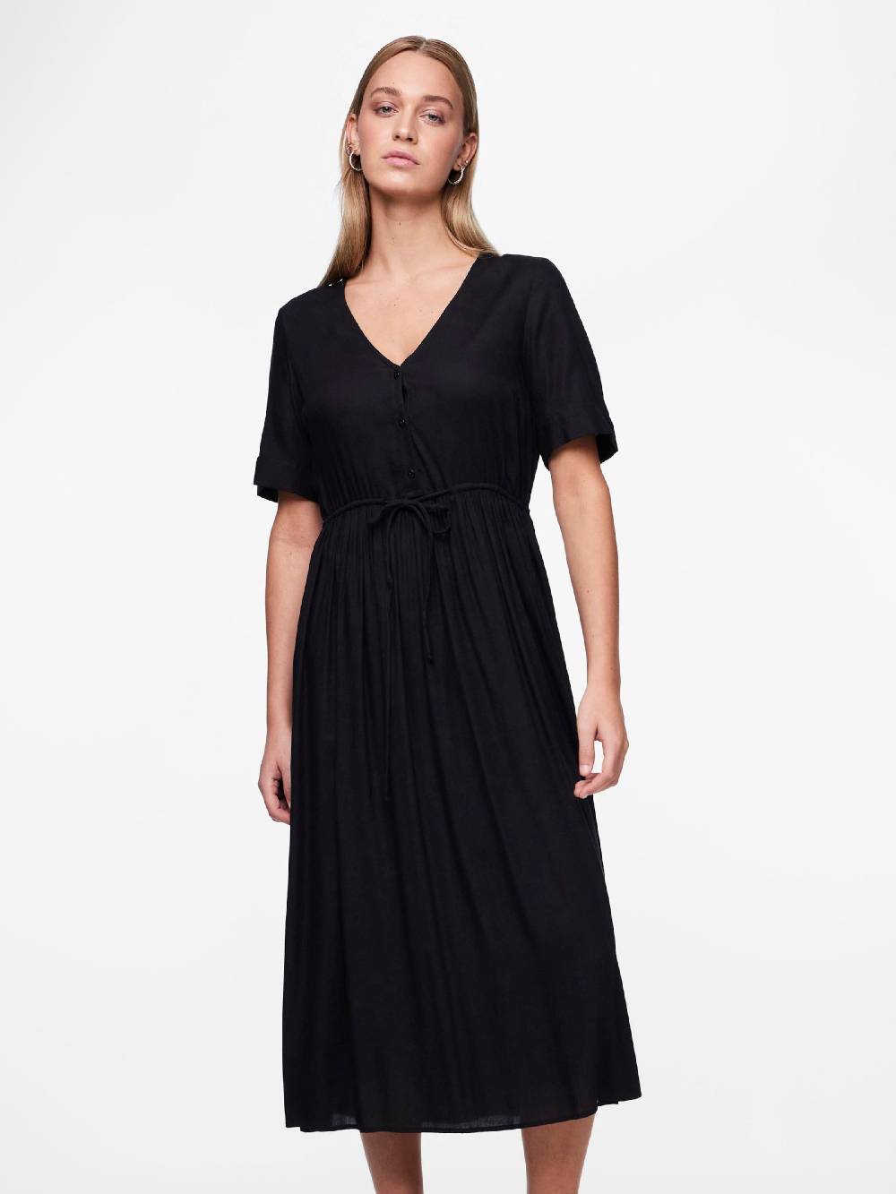 PIECES Dress 'TALA' in Black Räumungsverkauf