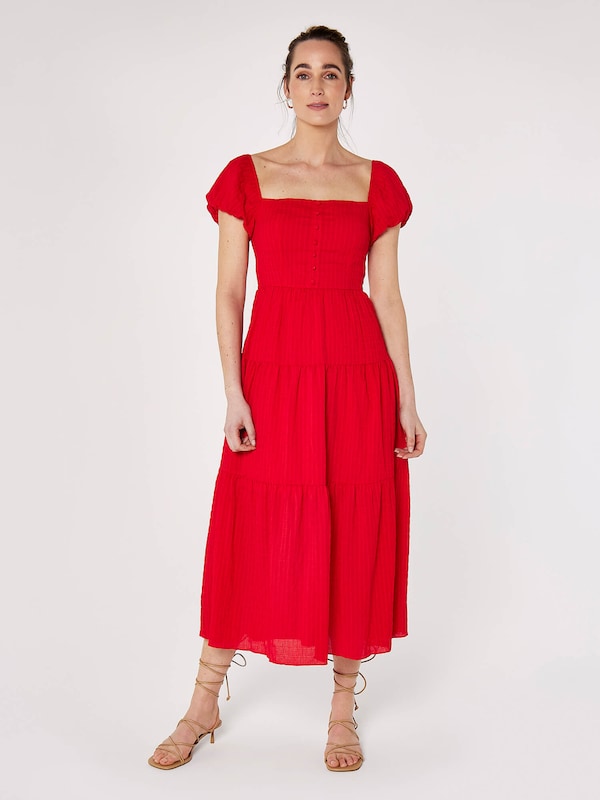 Apricot Dress in Red Neueste Stile
