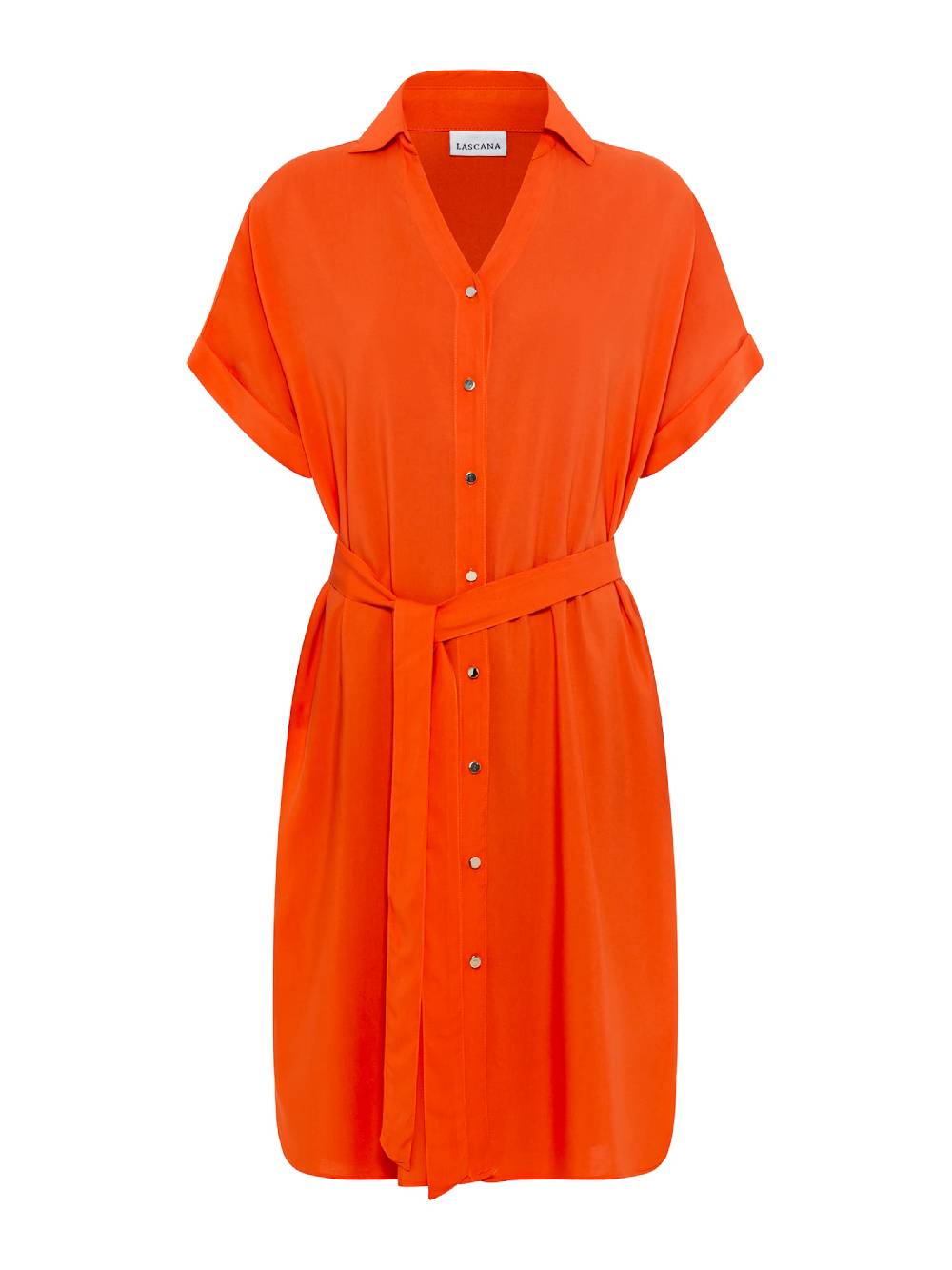 LASCANA Shirt Dress in Orange Red Outlet