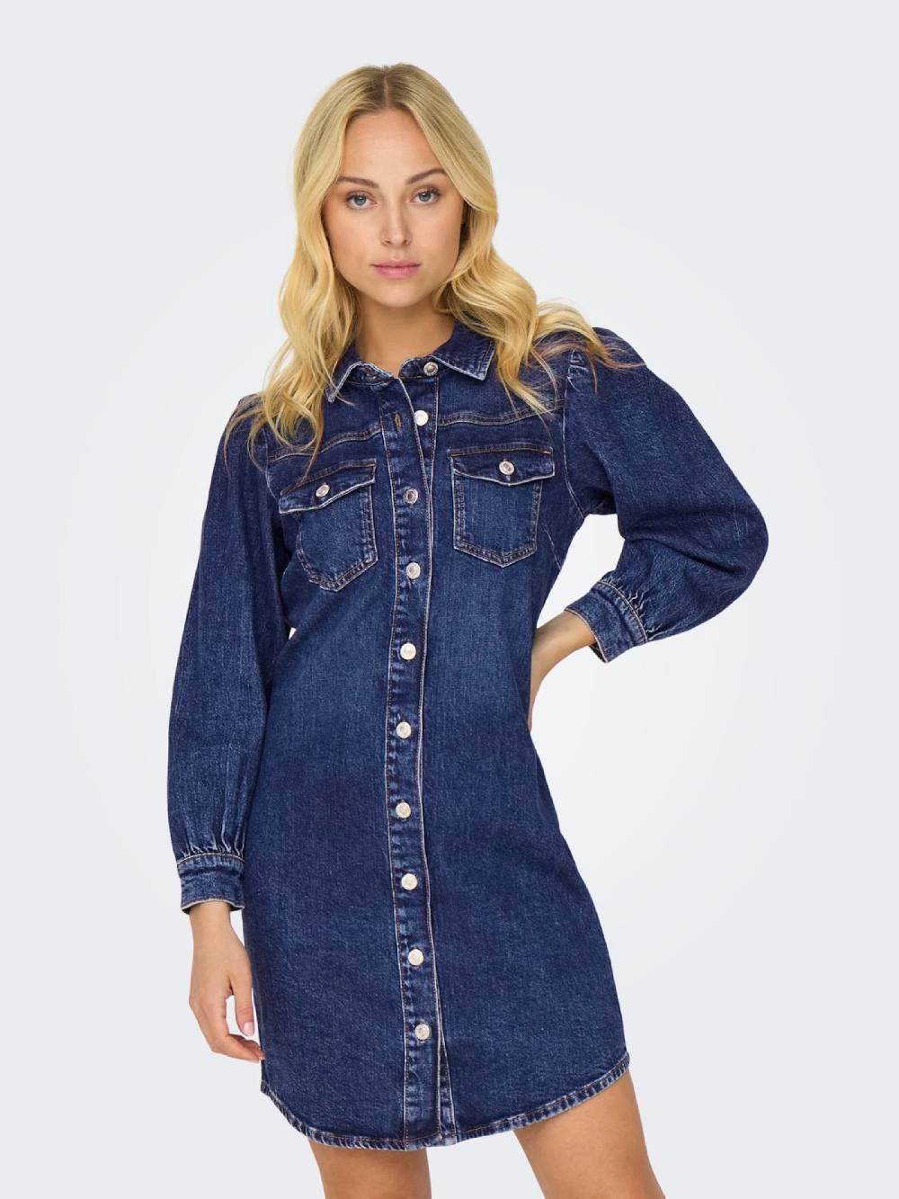 ONLY Shirt Dress 'ALLIE' in Blue Denim Angebote
