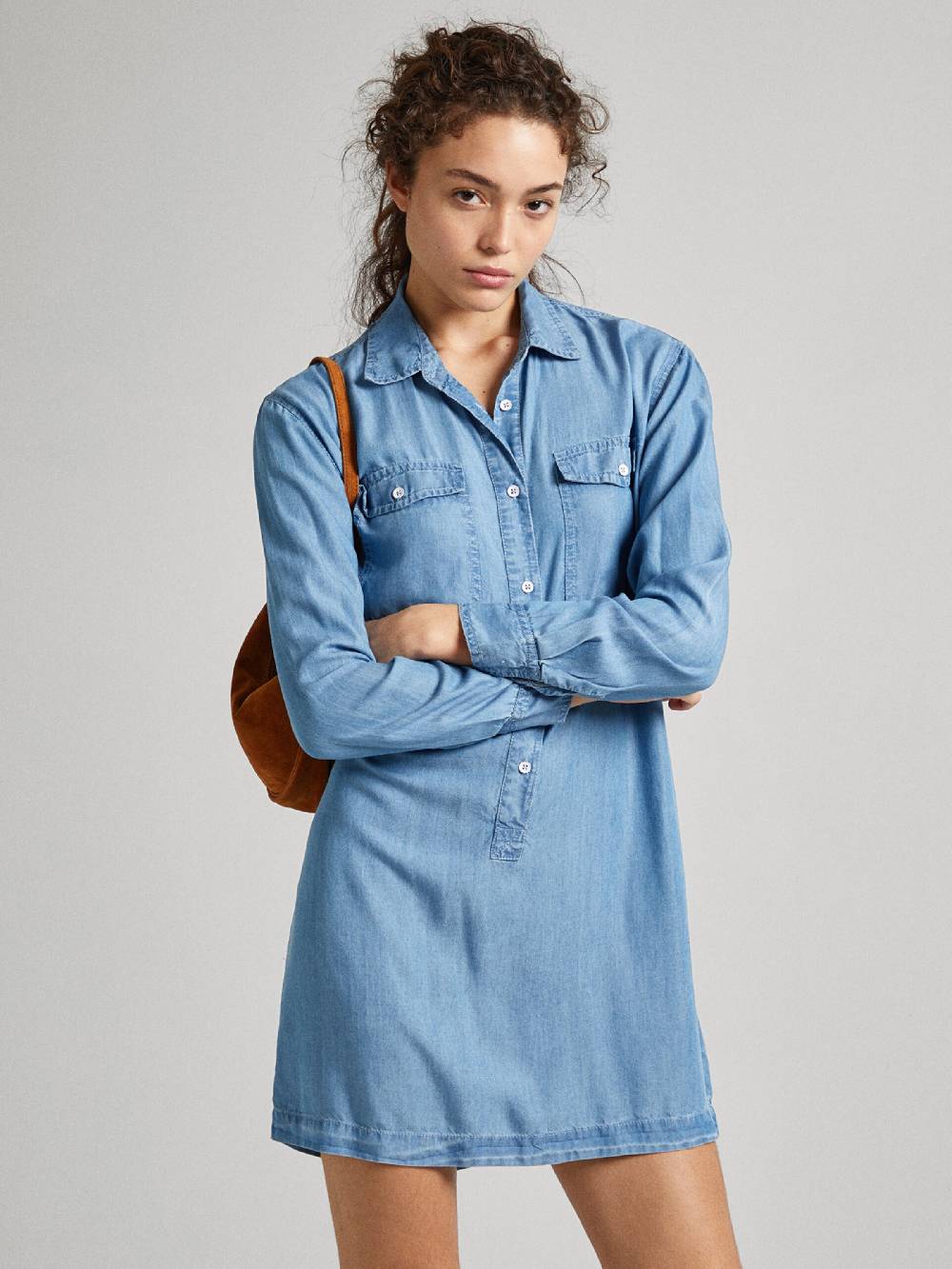 Pepe Jeans Shirt Dress 'ERINE' in Blue Denim im Angebot