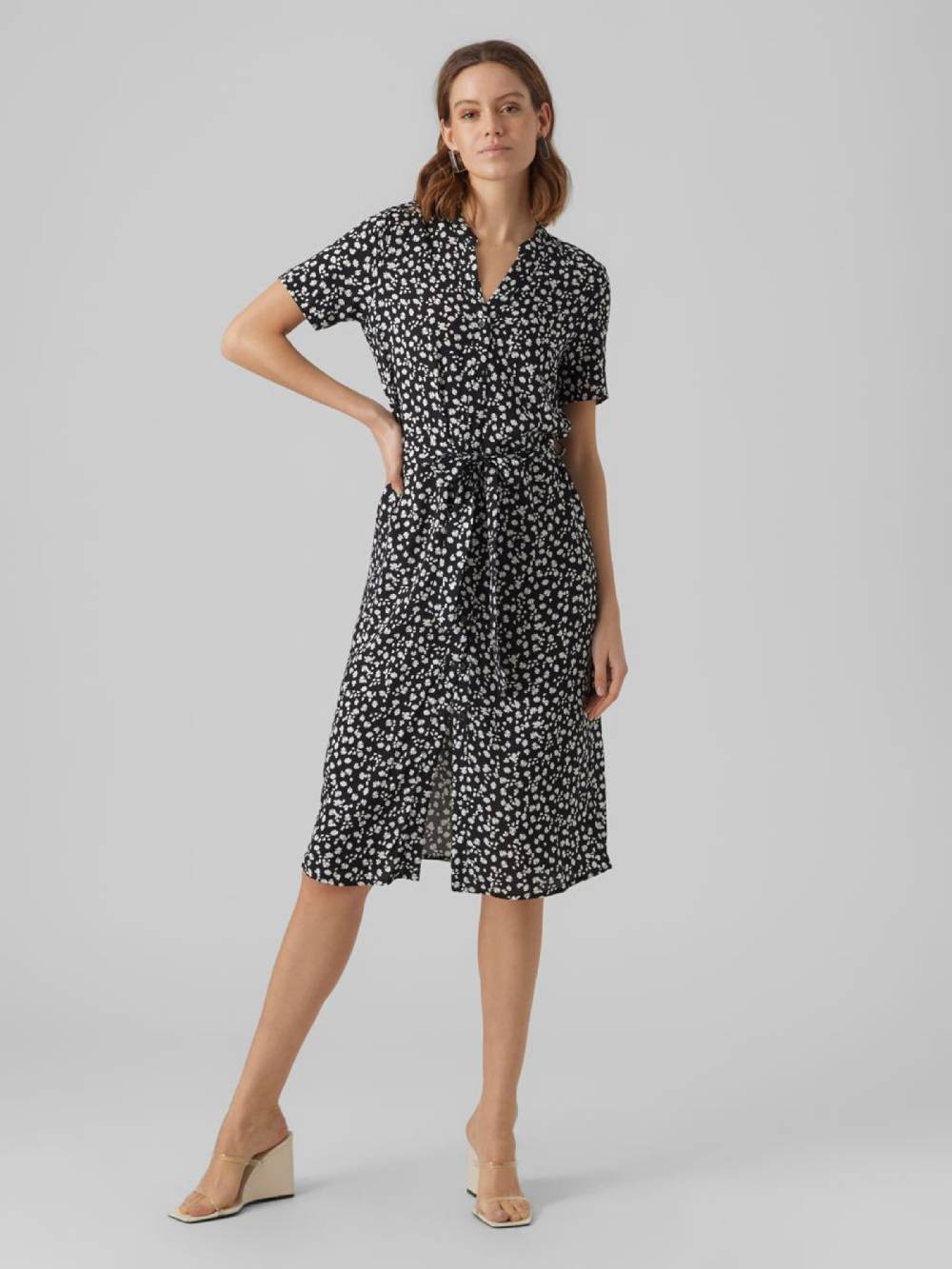 VERO MODA Shirt Dress 'Vica' in Black Meist gekauft