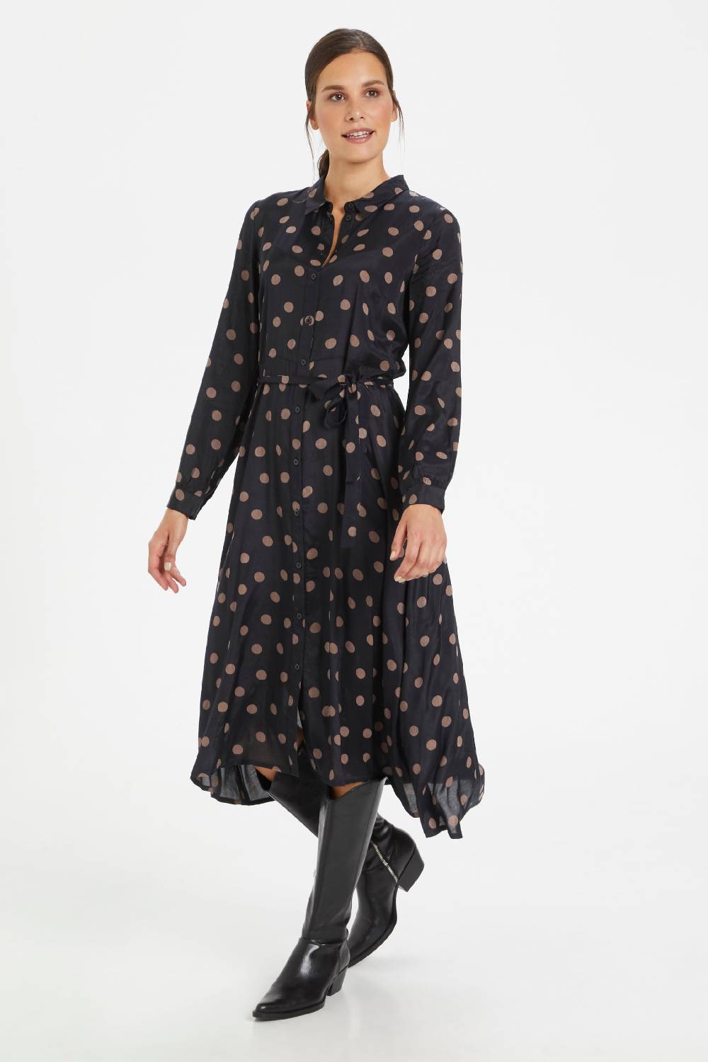 Kaffe Shirt Dress 'Oline' in Black Fabrik Onlineshop