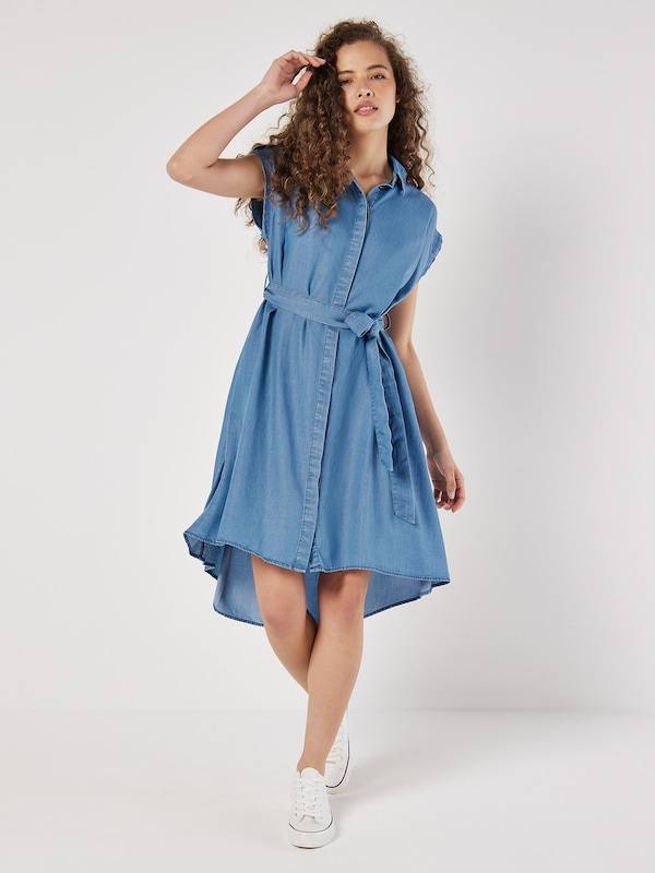 Apricot Shirt Dress in Blue Rabatt