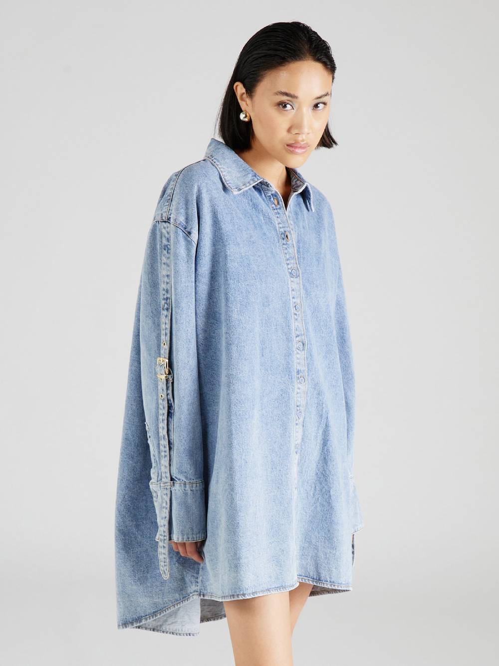 Hoermanseder x About You Shirt Dress 'Lilia' in Light Blue Tiefpreis