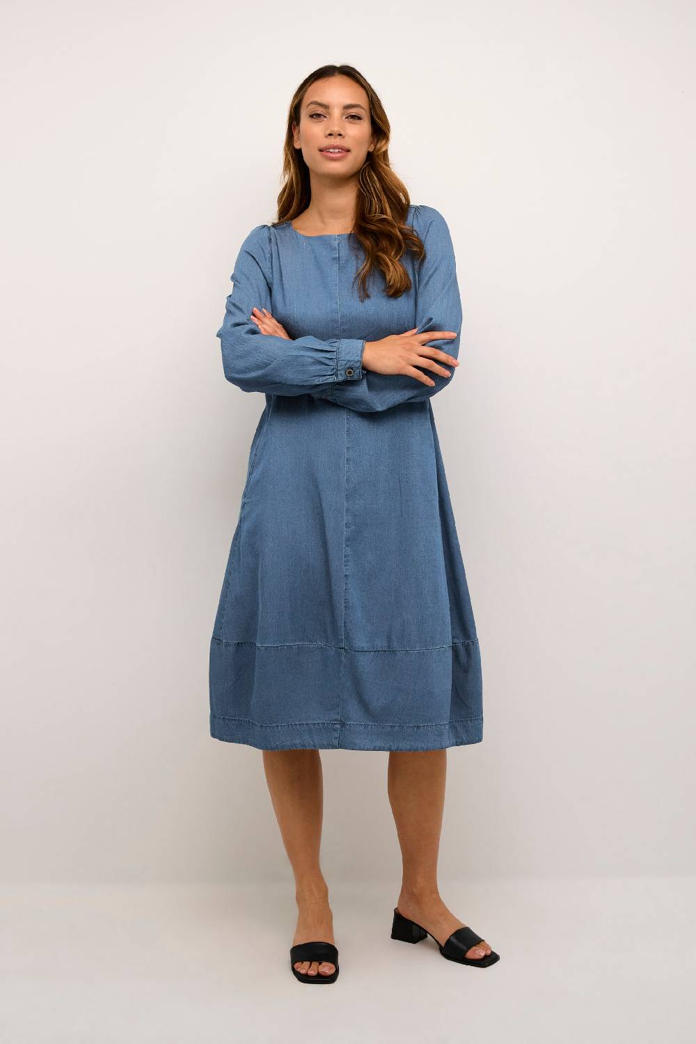 CULTURE Dress 'Arpa' in Blue Denim Letzter Tag