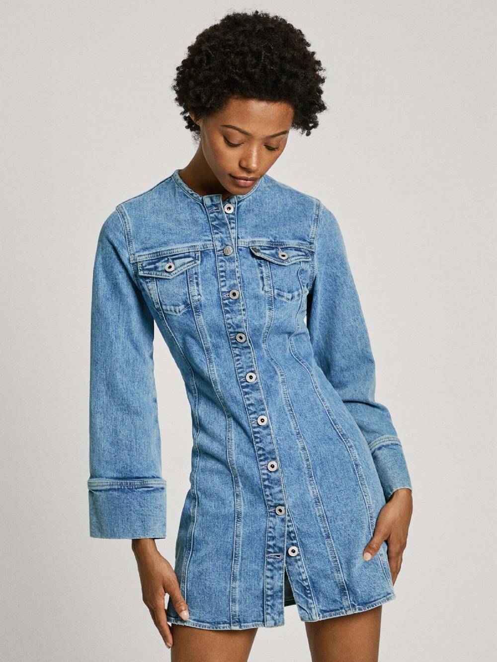 Pepe Jeans Dress ' ELLA ' in Blue Denim Zeitbegrenzte Promotion