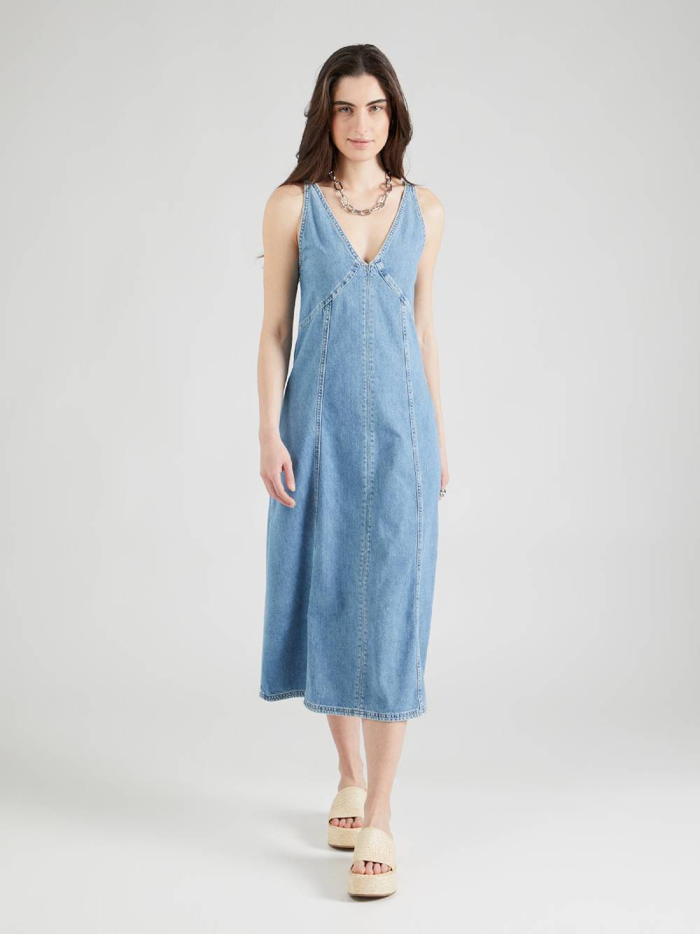 LTB Dress 'SEDONA' in Blue Denim Riesige Rabatte