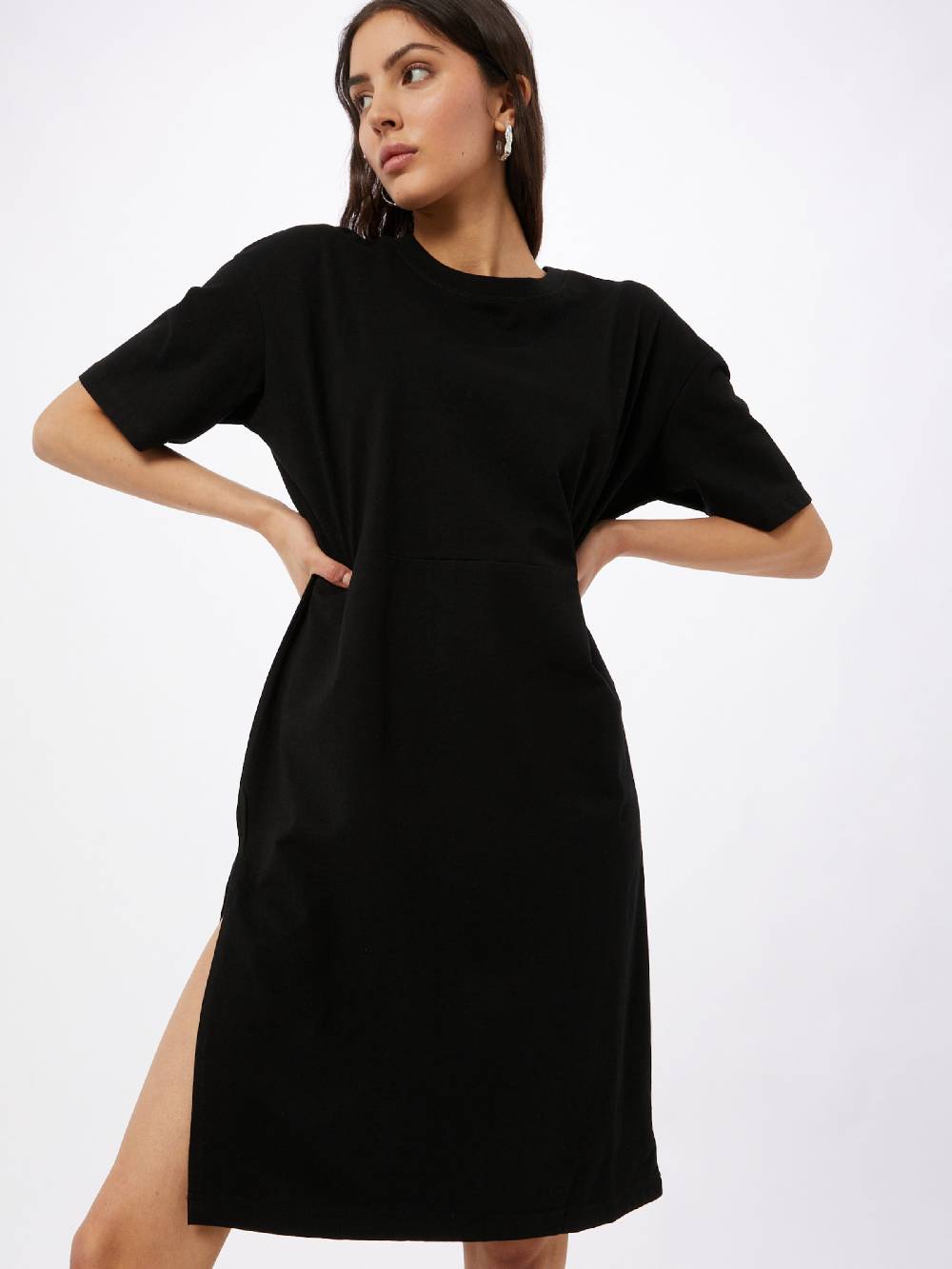 Urban Classics Dress in Black Schlussverkauf