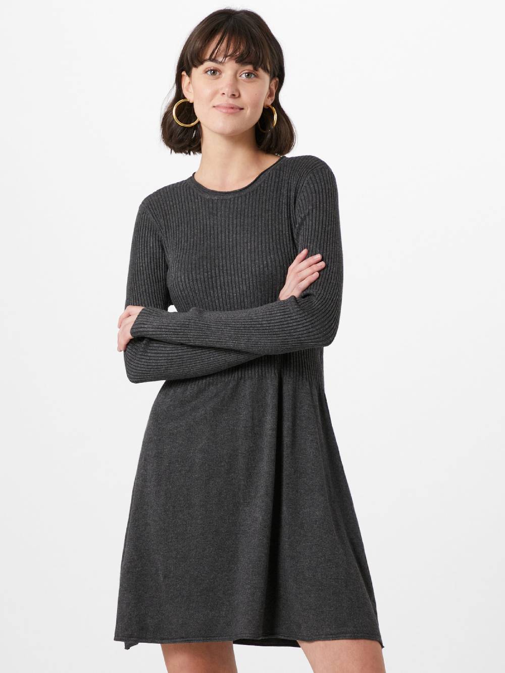 ONLY Knitted dress 'ONLAlma' in Dark Grey Sonderangebot