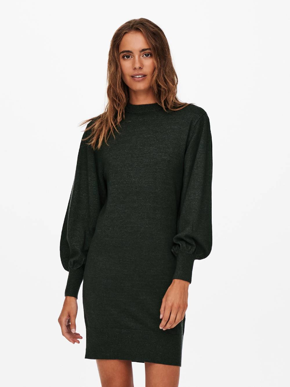 ONLY Knitted dress 'ONLLabelle' in Dark Green Weihnachtsangebot
