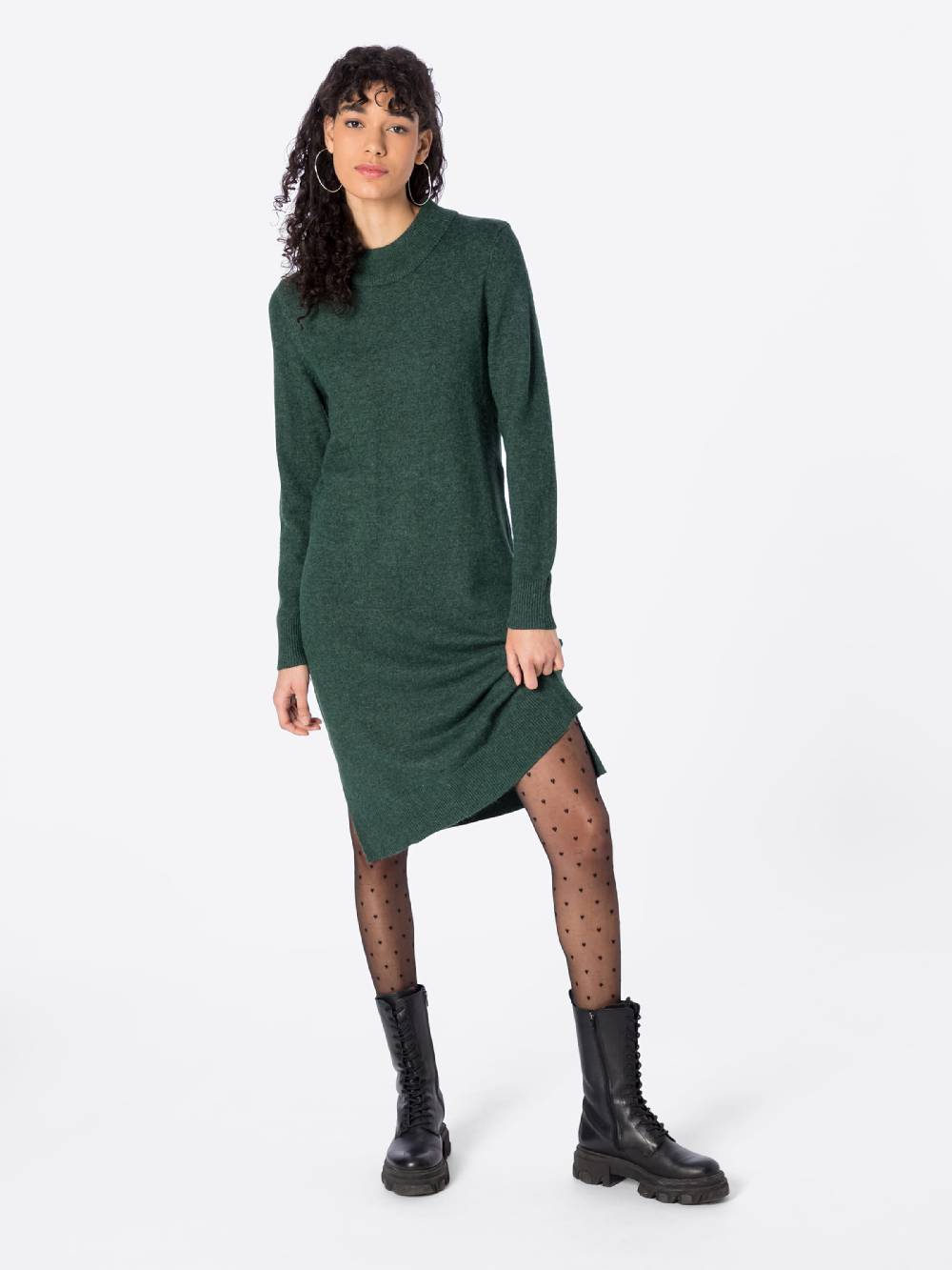 VILA Knitted dress 'VIRil' in Emerald Muttertagsangebot