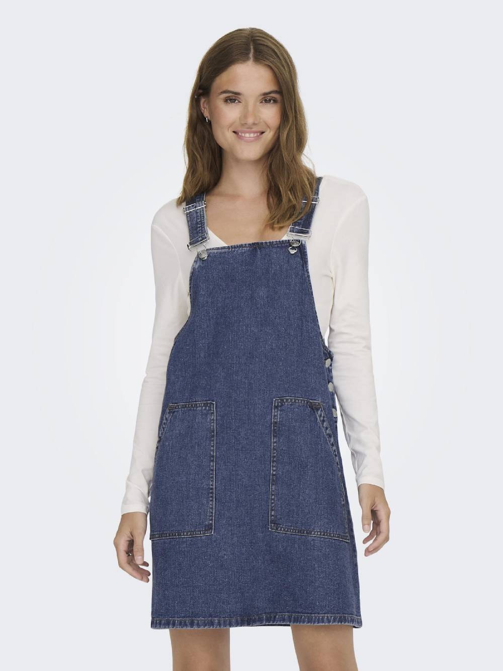 ONLY Overall Skirt 'Praia' in Blue Denim Riesige Ersparnisse