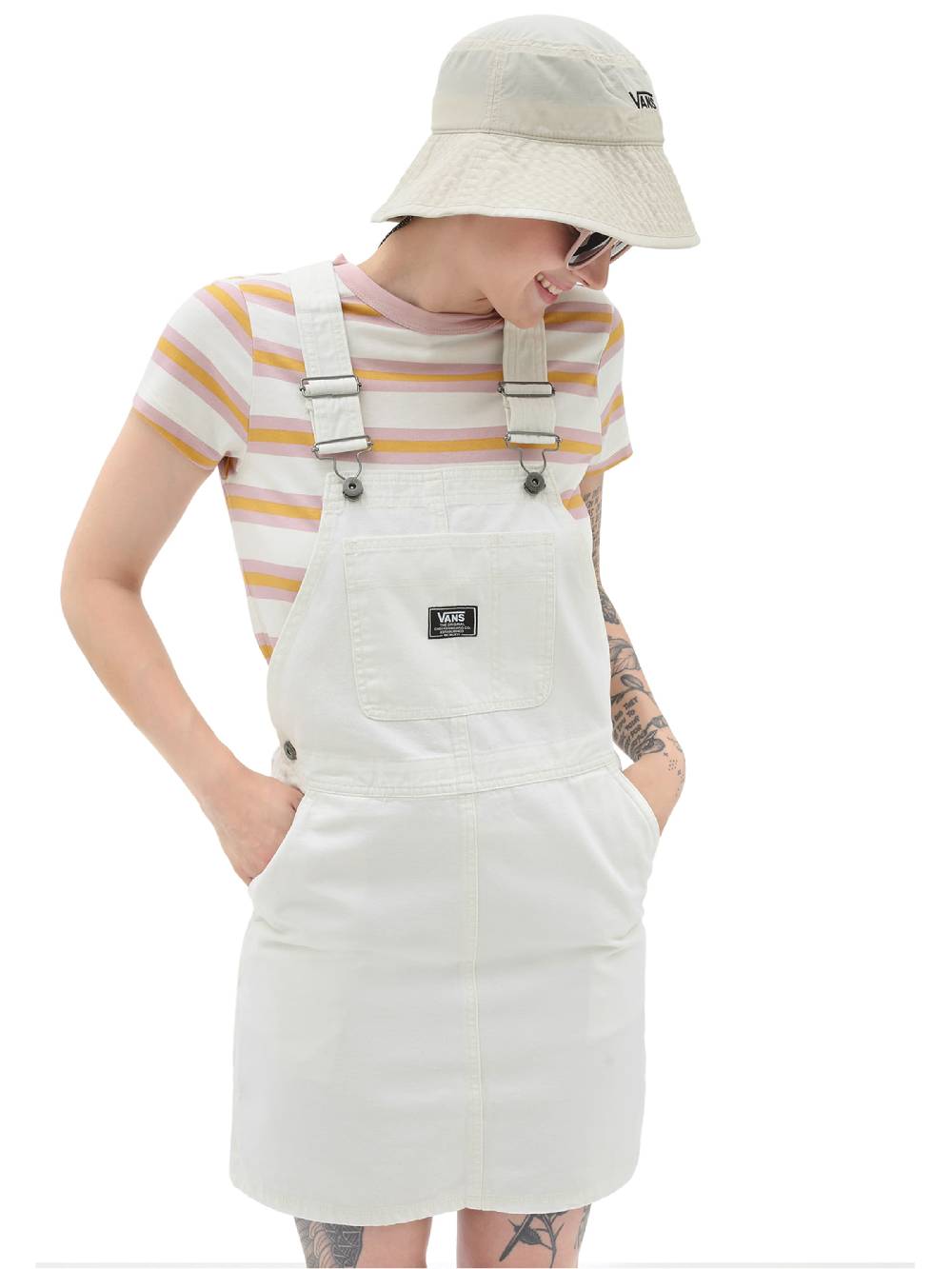 VANS Overall Skirt in White Super Sparpreis