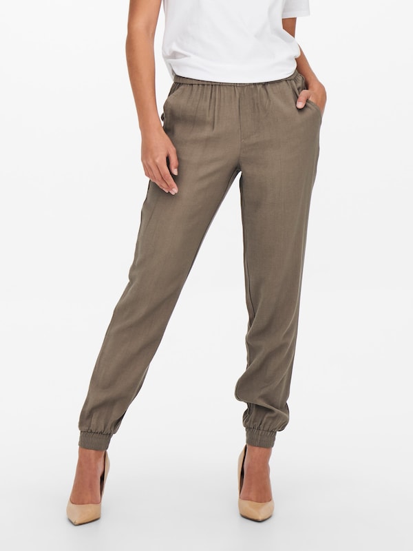 ONLY Tapered Pants 'Kelda-Emery' in Brown Letzter Tag