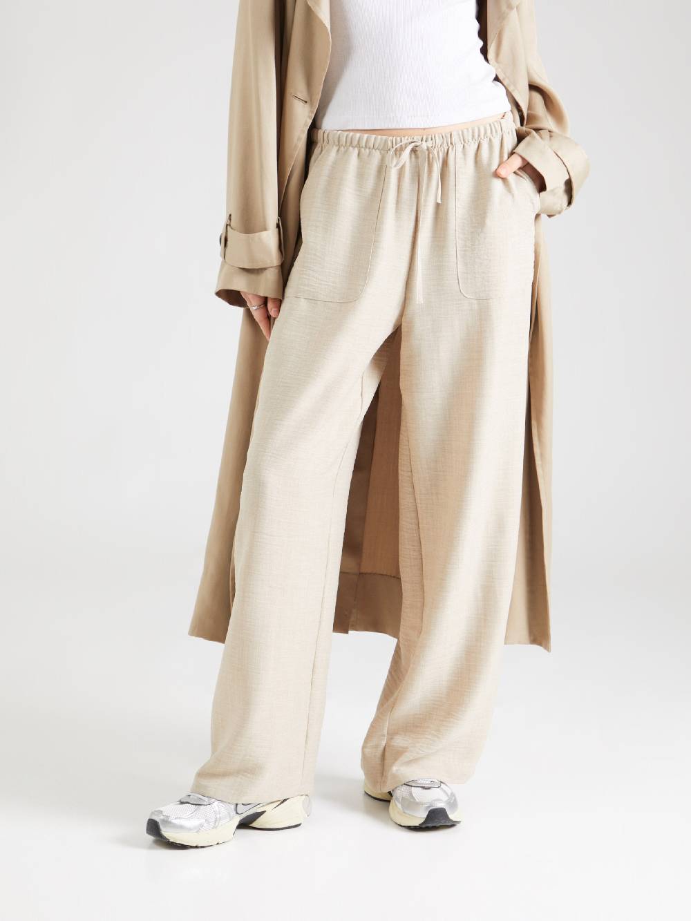 VERO MODA Loose fit Pants 'Melaney' in Beige Bis zu 50% Rabatt