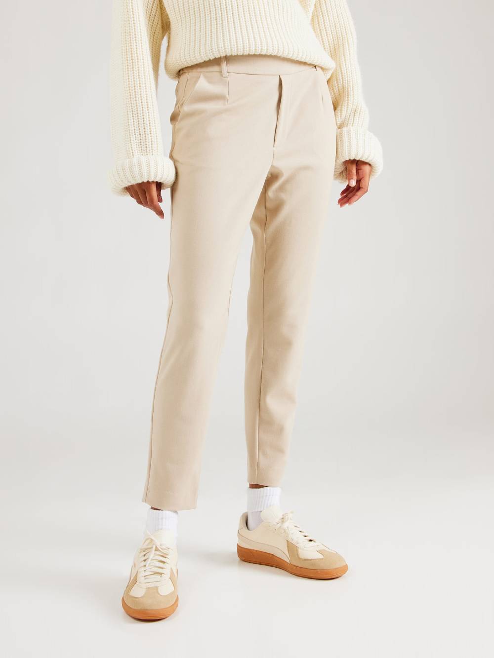 VILA Slim fit Pants 'VIVarone' in Beige Bis zu 55% Rabatt