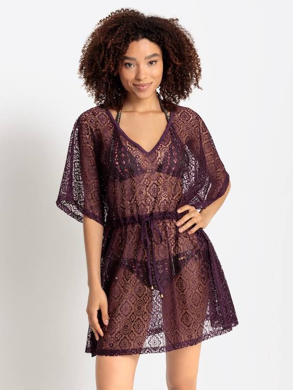 BRUNO BANANI Beach Dress in Bordeaux Schlussverkauf