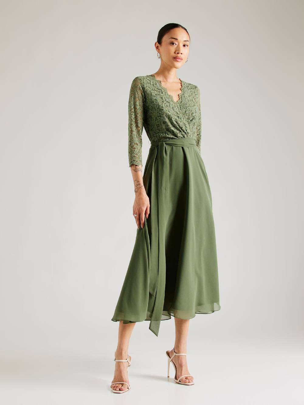 SWING Cocktail Dress in Khaki Weihnachtsangebot