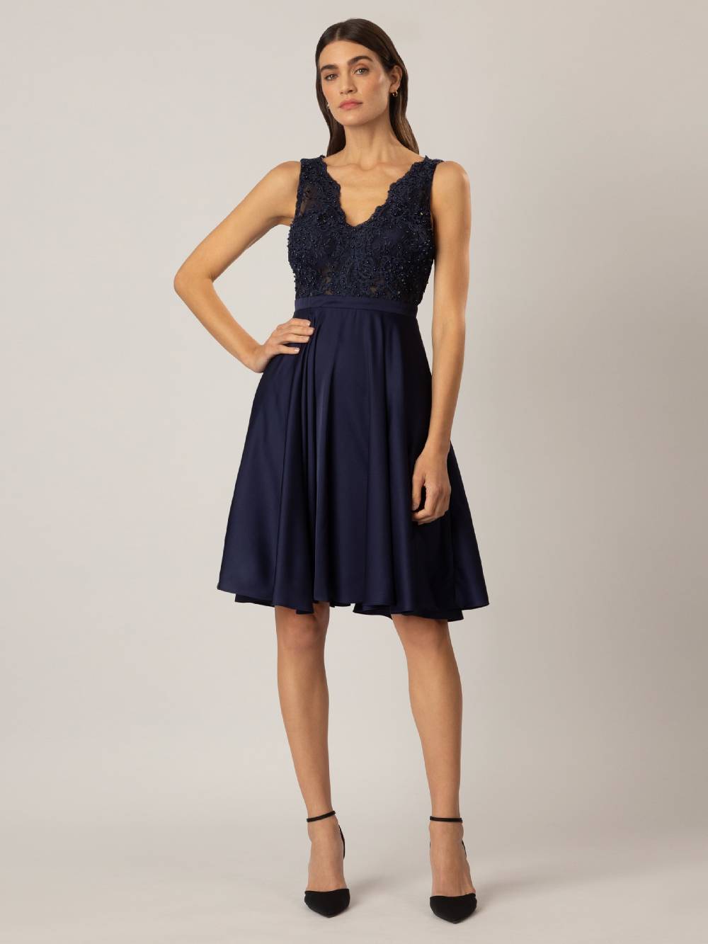 APART Cocktail Dress in Night Blue Neueste Mode