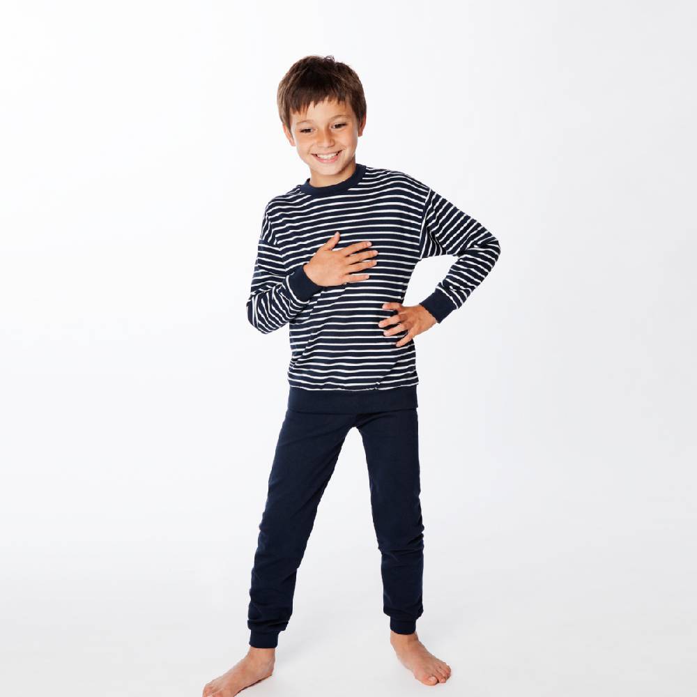 LIVING CRAFTS - Kinderschlafanzug - White/Navy Striped Online Outlet