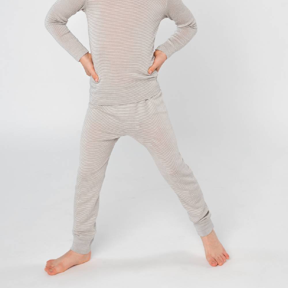 LIVING CRAFTS - Lange Unterhose - Grey/Natural Striped Zeitlich begrenztes Angebot