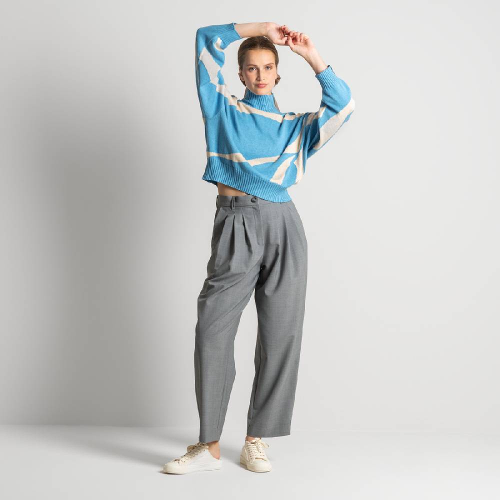 LIVING CRAFTS ELEXA - Hose - Grey Melange zollfrei