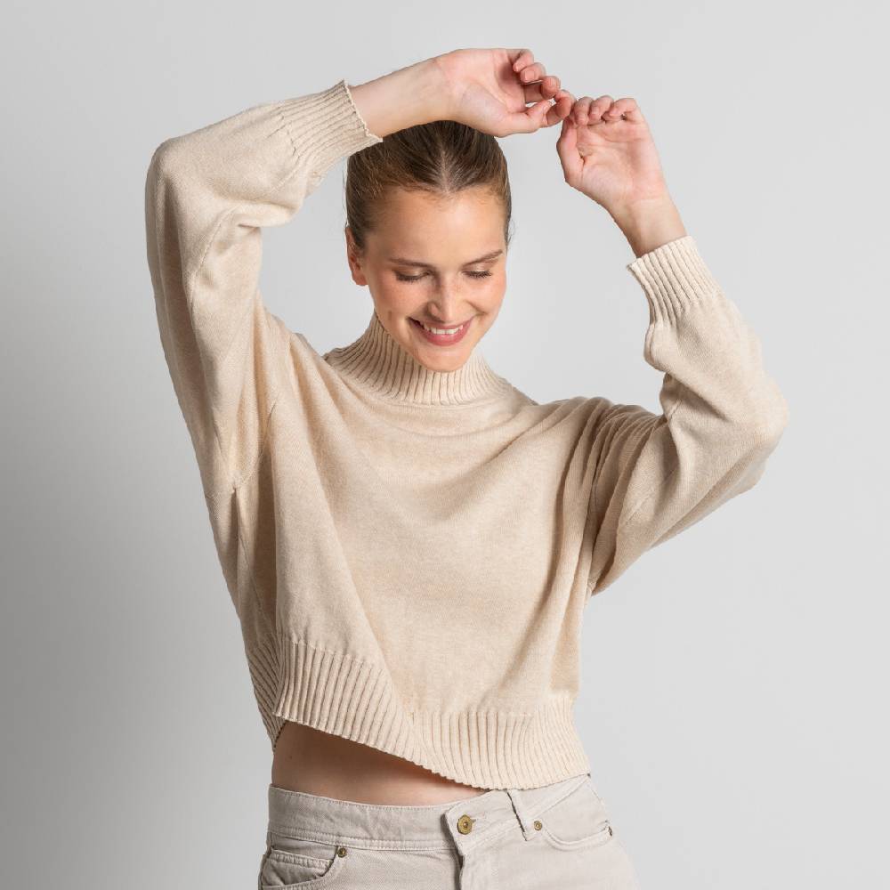 LIVING CRAFTS EUGENIE - Oversized Pullover - Sand 2025