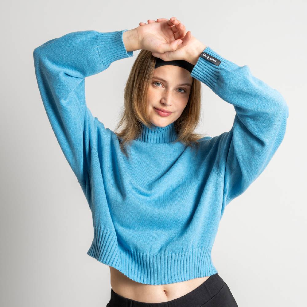 LIVING CRAFTS EUGENIE - Oversized Pullover - Cool Blue Online