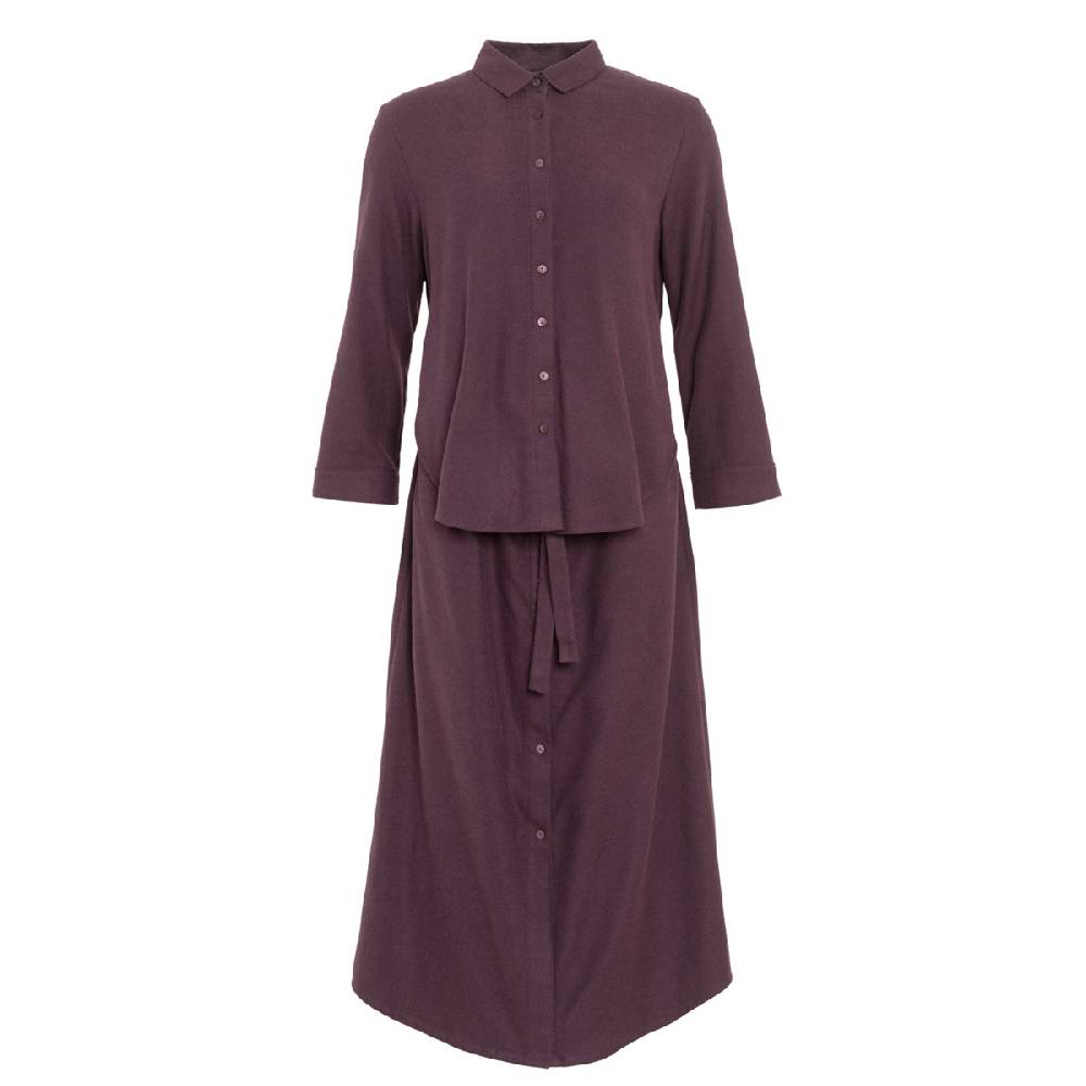 LIVING CRAFTS CHARU - Kleid - Aubergine Limitierter Zeitrabatt
