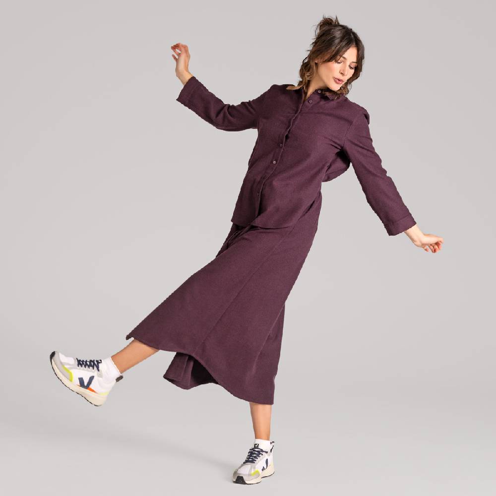 LIVING CRAFTS CHARU - Kleid - Aubergine Limitierter Zeitrabatt