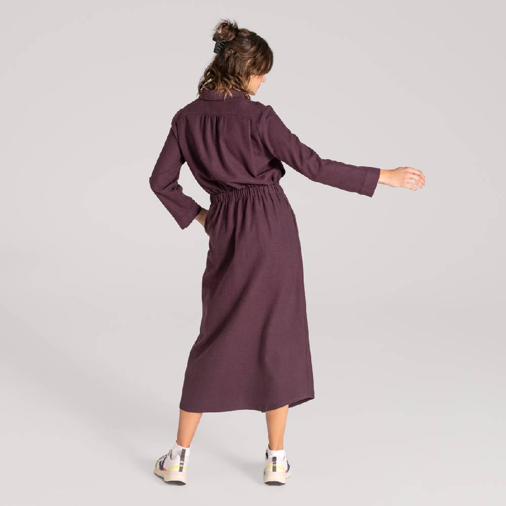 LIVING CRAFTS CHARU - Kleid - Aubergine Limitierter Zeitrabatt