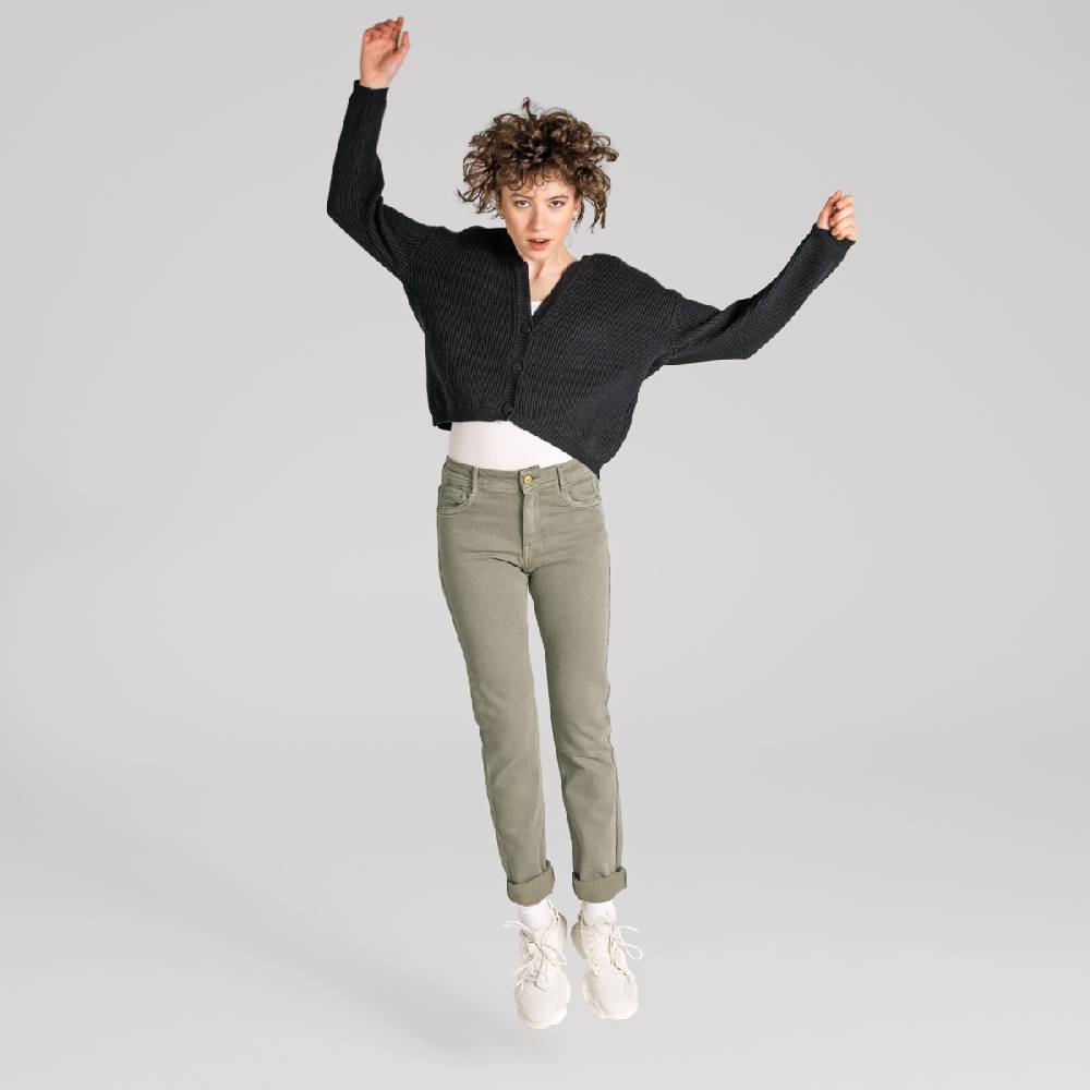 LIVING CRAFTS AVALYN - Color Denim - Khaki Saisonschlussverkauf